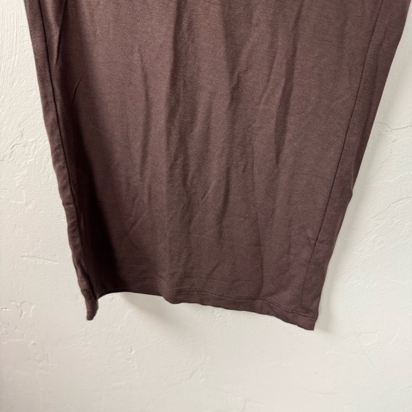 Nuuds‎ PJ Pajama Pants Sleep Lounge Soft Knit Dark Brown Tie Waist Pull On Rayon - Picture 4 of 7